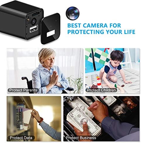 Forese Mini Spy Camera Camerager 1080p HD Дискретни преносни скриени фотоапарати за откривање на движење Надзорна камера USB полнач дадилка камера за безбедносен рекордер за безбедн?