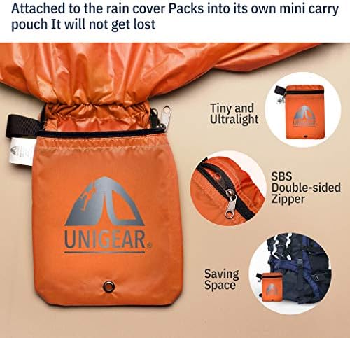 Unigear ранец на ранецот Обловете го водоотпорен рејтинг 5000мм, ултрапортибилен и издржлив со 2 ленти за токи против лизгање,
