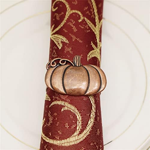Quul 12 парчиња/ Ретро Ноќта на вештерките прстен метална салфетка прстен свадба хотелска маса за салфетка копче за десктоп декорација