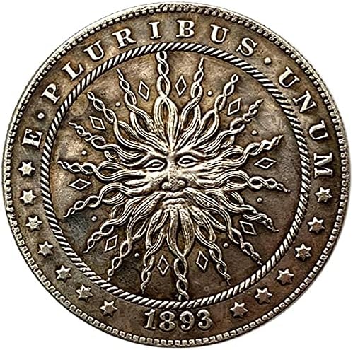 1893 Роаминг Корен Корен Сонце Омилена Сребрена Монета Комеморативна Монета Биткоин Виртуелна Монета Декорација Колекционерска Монета