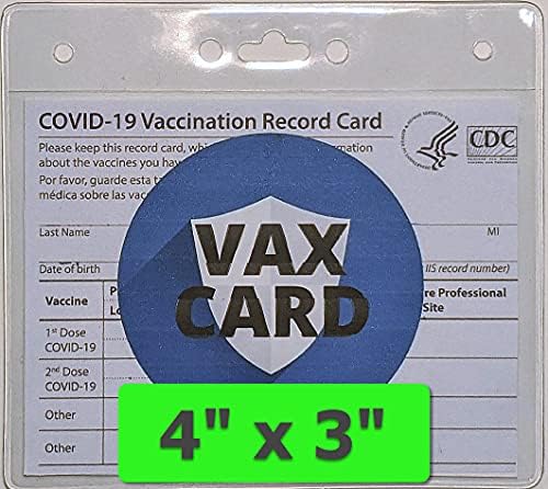 Генерички Заштитник На Картички За Вакцинација ЦДЦ 4 Х 3 Инчи Имунизација Рекорд Картички За Вакцини Држач За Покривање Јасен Винил