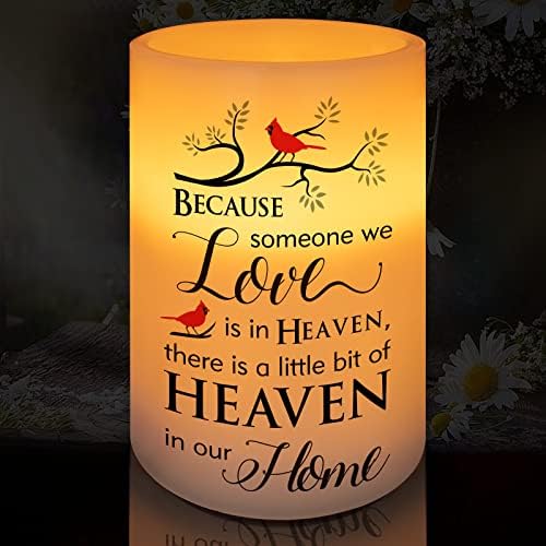 HN HAIINAA FLAMINE MEMORIAL свеќа, вистински восок LED светло со тајмер Симпатиј подарок за бегство за отпадоци за загуба на спомен -подароци