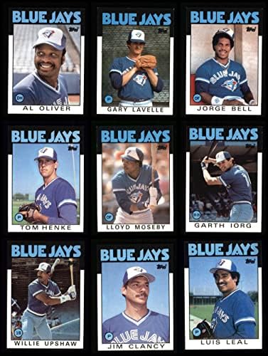 1986 Topps Toronto Blue Jays Team го постави Торонто Блу ​​aysејс НМ/МТ Блу aysејс