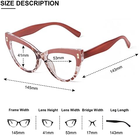 Кффх Катеј Сина Светлина Блокирање Очила Модни Очила Рамки Анти УВ Јасна Леќа За Жени