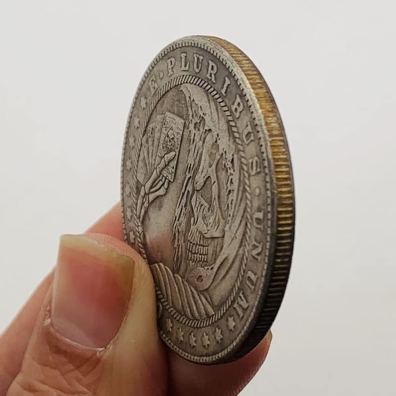 1890 Скитници Монета Глава Месинг Стариот Сребрен Медал Колекција Монети Играат Магија Монети Бакарни Монети