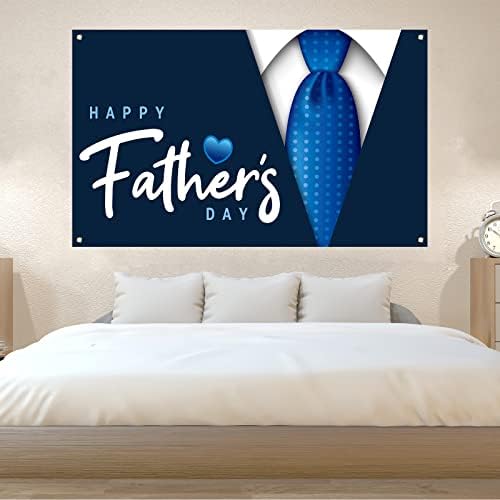 Среќен Ден На Татковците Позадина Прв Ден На Татковците Знаме Знаме Сино Вратоврска Супер Тато Семејство Декорација На Забави И Материјали