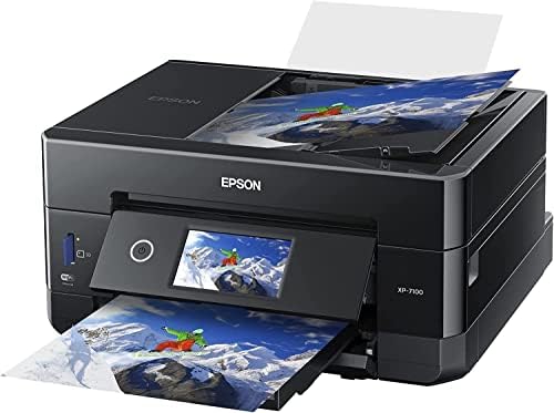 Epson Expression Premium XP-7100 се-во-еден печатач во боја на Inkjet, копија за скенирање со црна боја-15 ppm, ADF од 30 страници, 8,5