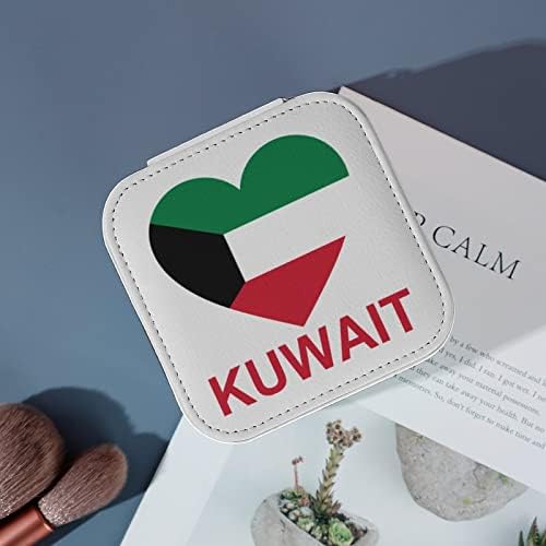Loveубов Кувајт накит кутија Организатор за складирање на кутии за складирање Подарок за жени Девојки обетки ѓердан прстени патуваат