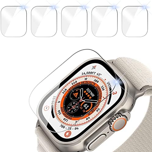 Случај за пакување на Tiorecime 4 за Apple Watch Ultra 49mm со заштитник на екран на стакло, ултра-тенки шок-заштитен заштитен заштитен капак,