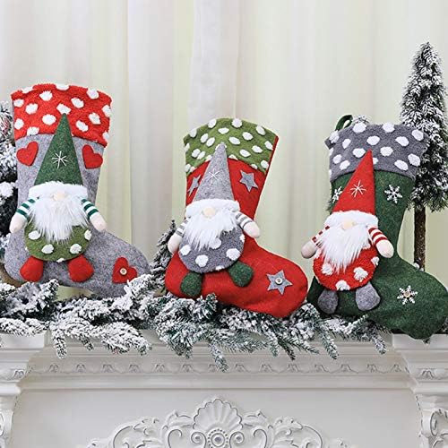 Божиќно порибување на Волбест, божиќно порибување чорапи за бонбони, сад за контејнери, висино приврзок украс