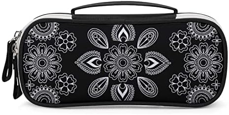Црно -бела бандана печати обичен лаптоп ранец ранец за рамо за раменици за патување со џебови за жени жени