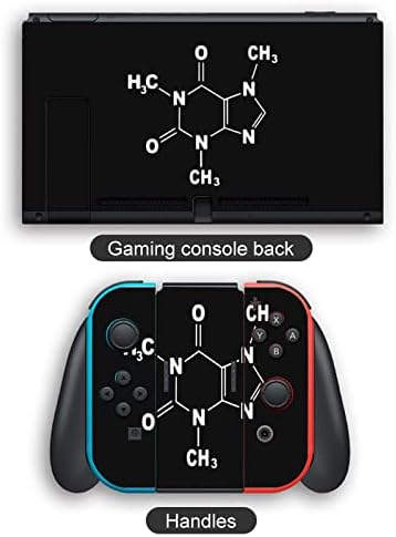 Кофеин молекула гејмер гејмер Nerd Geek Science Science налепница Убава шема целосна завиткана заштита на кожата за Nintendo Switch