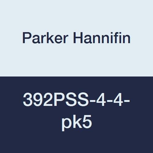 Паркер Ханифин 392PSS-4-4-4-PK5 Полити за тело за спојување на полити, не'рѓосувачки челик, прегратка, 1/4 Цента за компресија x 1/4 Машка нишка