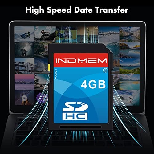 INDMEM SD Картичка 4GB Sdhc Класа 4 Флеш Мемориска Картичка 4 GB Дигитални Камера Картички 2 Пакети