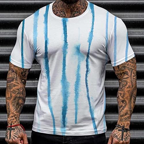 Нова маица за мажи со кратки ракави Полка точка печати кошула низ цела разнобојна вратоврска боја на вратот на вратот, врвови на врвовите на