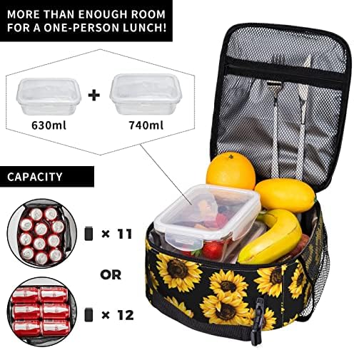 Јилад сончогледи за еднократно кутија за ручек Изолирана торба за ручек за ручек за ручек