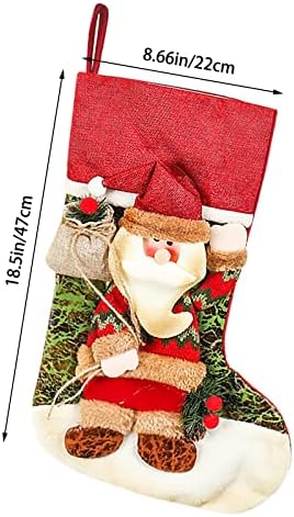 Завршена кристална завеса Божиќно порибување Големи Божиќни чорапи Декорација Дедо Снежаман ирваси порибни Божиќни украси и додаток за забава
