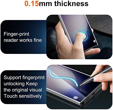 Уникатен [2+2+1 пакет] Компатибилен За Samsung Galaxy S23 Ултра 6,8 инчен Заштитник На Екранот Флексибилен TPU, Заштитник На Објективот
