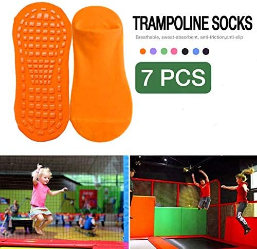 7 пара Трамполин чорапи кои не се дишеат памучни кат јога чорапи за деца/мажи/жени