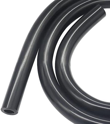 FOCMKEAS силиконски цевки 0,47 x 0,71 （12x18mm） 3,28ft должина Флексибилна црна цевка, силиконска гума на црево за вода за вода за трансфер