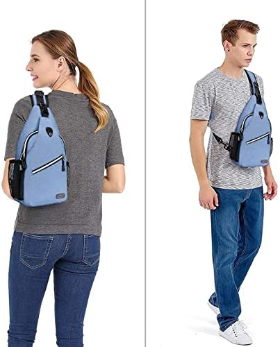 Mosiso Mini Sling ранец, мала пешачка пакет за патувања на отворено, случајна спортска торба