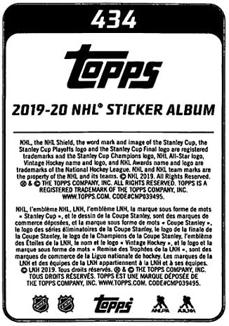2019-20 Топс НХЛ налепници #434 Рајан Мекдонаг Тампа Беј Молња NHL хокеј мини налепница за тргување со картички