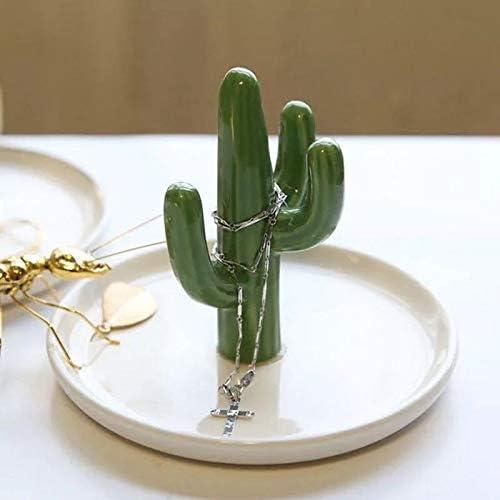 Држач за керамички прстен, рачно изработен сад за накит со керамички украси
