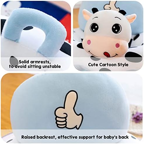 Petyoung симпатична покривка за софа за бебиња, седиште за бебиња за поддршка на седиштето за бебиња за перење, кадифен обвивка за школки, перница за новороденчиња - без