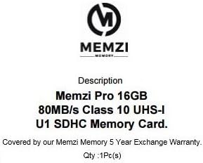 MEMZI PRO 16gb Класа 10 80MB/s Sdhc Мемориска Картичка За Sony Cyber-Shot DSC-HX20V, DSC-HX20, DSC-HX10V, DSC-HX10, DSC-HX9V, DSC-HX7V,