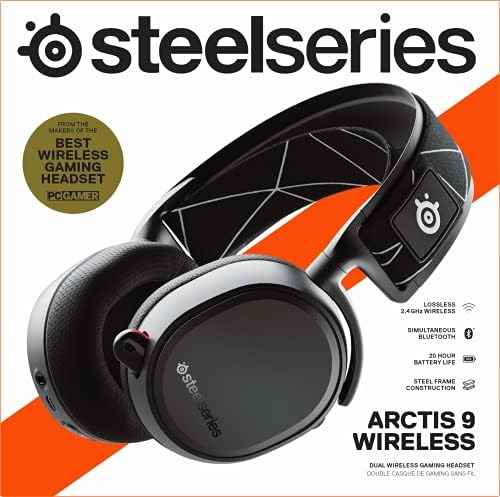 Челзи Арктис 9 Двојна Безжична Гејмерска Слушалка – Безжична Безжична 2,4 GHz Безжична + Bluetooth-20+ Часовна Траење На Батеријата - ЗА