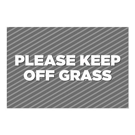 CGSignLab | Ве Молиме Да Се Задржи Надвор Трева-Ленти Сива Јасен Прозорец Се Држат | 30 x20
