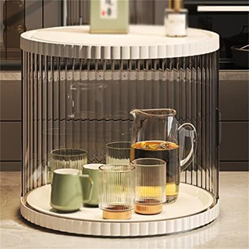 Мијаохи ротирачки чаши за складирање чај сет за чајски кабинет кујнски чаша чаша за складирање на садови за чување садови