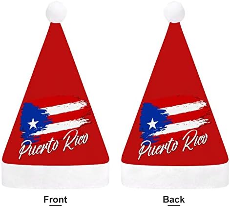 Порториканско Знаме Божиќна Капа Дедо Мраз Капи Украси За Новогодишна Елка Празничен Декор Подароци За Возрасни Жени Семејни Мажи