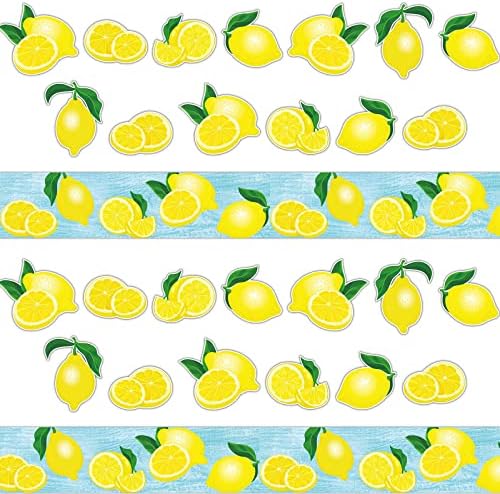 60 Парчиња Огласна Табла Со Лимон Граница Кора Од Лимон Декор Во Училница Исечоци Од Лимонска Хартија Кора Од Лимон Мини Акценти
