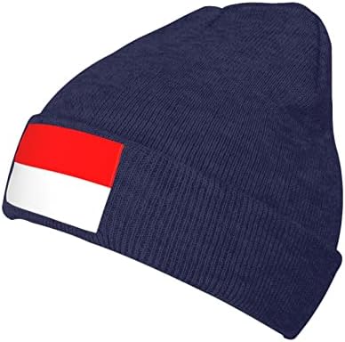 Eieiwai Indonesian знаме топла плетена капа Mensената жена зимска череп капа за возрасни