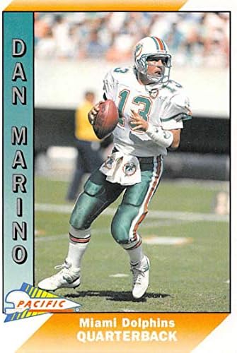1991 Пацифик фудбал #269 Дан Марино Мајами Делфинс Официјална картичка за трговија со НФЛ