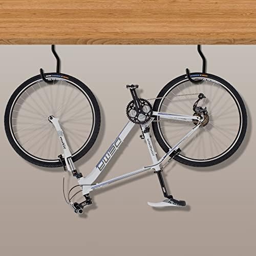 Mhho-WG 10 Пакет Велосипед Кука За Складирање Велосипед Решетката, Тешки Големи Завртка Во Таванот Куки За Гаража Ѕид Велосипед