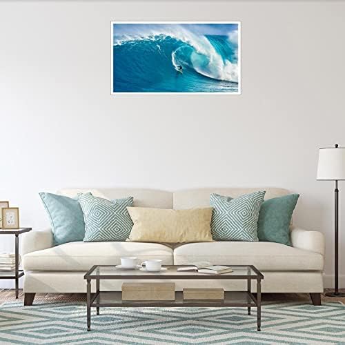 Платно wallидна уметност океанска сурфање слики постери печатење модерни за дневна соба декор за спални слики со нерасположени 20 x12