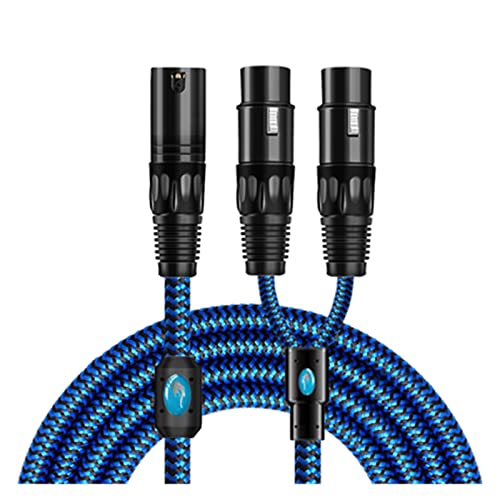 Аудио кабел Компатибилен со засилувач на миксер за звук редовно 3 пински XLR машки до двојно XLR женски сплитер кабел злато позлата 1м 2м 3м 5м 8м 10м