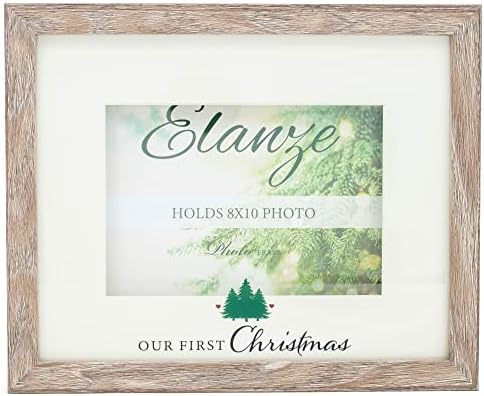 Еланзе го дизајнира нашиот прв Божиќ 8 x 10 сиво дрво со матична рамка за слика