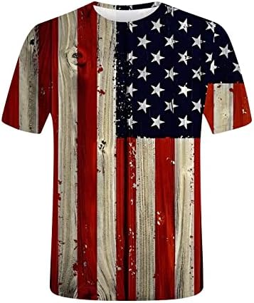 4 -ти јули женски кошули со американско знаме врвови на лежерна starвезда лента за печатење на слобода патриотска маичка графичка
