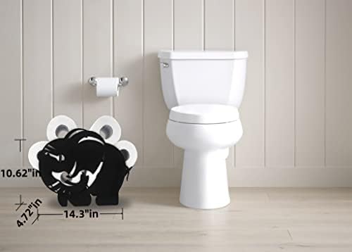 Држач за тоалетно Ткиво од црн Слон,Држачи За Животинска Хартија,Држач За Украсна Метална Хартија,Смешно Складирање Тоалетна Хартија За