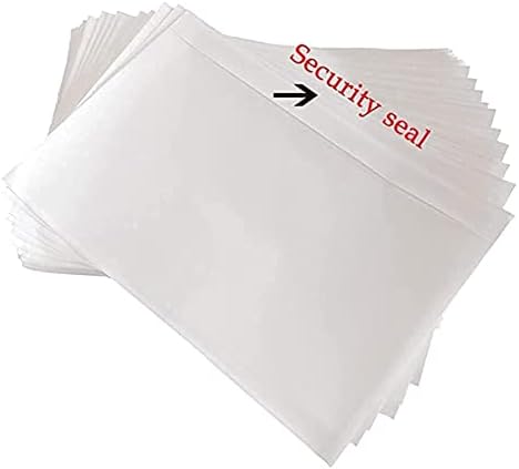 Labelmore 200 парчиња 6 x 9 чиста пластична лепила за лепило за лепило за пакување на пликови за испраќање торбичка за испорака на етикета за враќање на етикетата Документ?