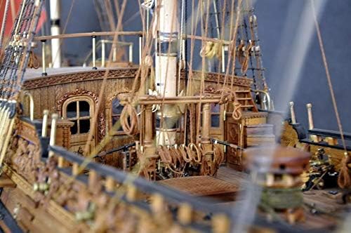 Хмс Кралската Каролина 1749 Шимшир Резби Со Јарбол 1/30 Дрвени Модел Брод Колекции