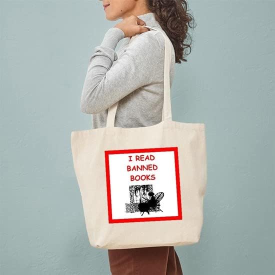 Забранети книги за кафрапс, тота торба природно платно торба, торба за еднократно купување