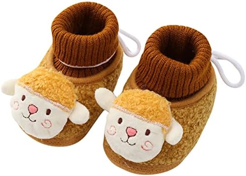 Бебе чевли за одење Бебе девојки топли чевли меки чизми снег удобни чизми за затоплување на новороденчиња и модни слатки чевли за девојчиња