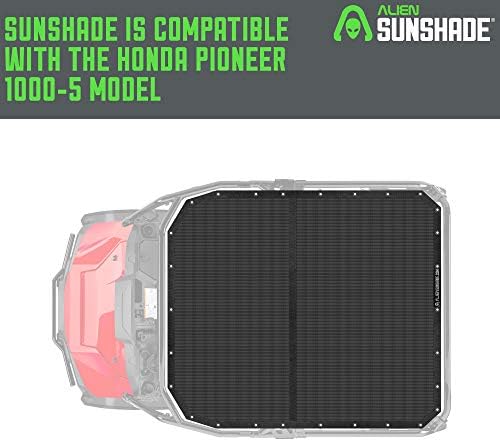 Alien Sunshade Honda Pioneer 1000-5 покрив - Топ решетката на сонцето за сонце за пионер 1000 серија - блокови УВ, ветер, бучава - горниот капак
