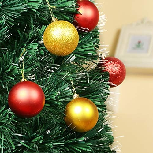 Квинсбокс 24 парчиња 30мм/1.18 Божиќни топки пластични Божиќни топки за декоративни, празнични и забавни украсни украси за забави и забави