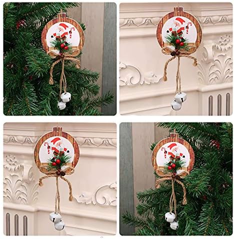 Божиќна декорација bellвоно приврзок, украсен украс на врата, чисти кристални мониста за занаети
