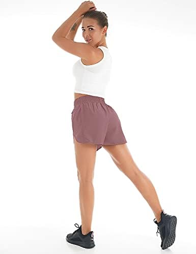 BMJL Women'sенски тренингот шорцеви плен салата за еластична тркачка шорцеви за дишење на половината атлетски кратки панталони